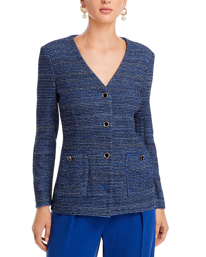 Misook Shimmer Tweed Tailored Jacket Bloomingdale's