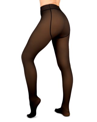 Faux Sheer Fleece Tights