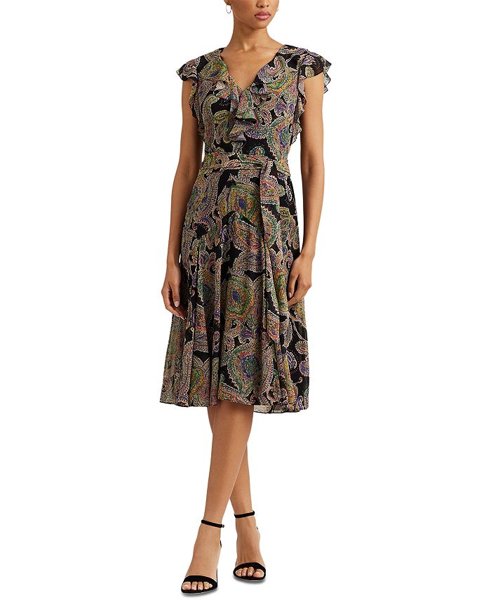 Ralph Lauren Flutter Sleeve Maxi Dress | Bloomingdale's