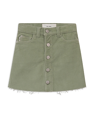 Dl1961 Girls' Jenny Button Up Corduroy Mini Skirt - Big Kid In Pistachio