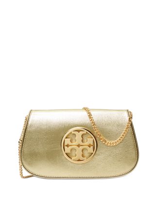 Tory Burch Solid online Metallic Gold Zip Pouch