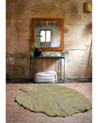 Plants Monstera Novelty Washable Area Rug, 4' x 5'11"