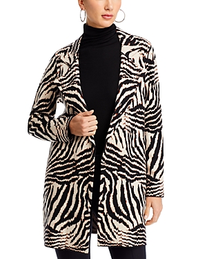 Shop Liverpool Los Angeles Open Front Cardigan In Abstract Zebra