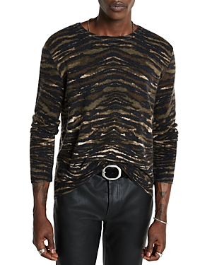 Shop John Varvatos Sobrado Cashmere Regular Fit Crewneck Sweater In Dark Brown