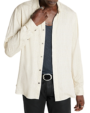 Shop John Varvatos Rodney Cotton Regular Fit Button Down Shirt In Salt