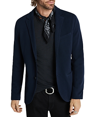 Shop John Varvatos Rexford Cotton Knit Regular Fit Blazer In Navy