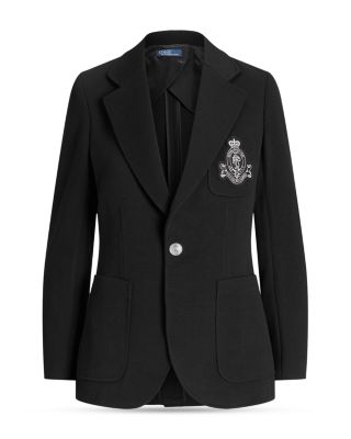 Crest Embellished Blazer