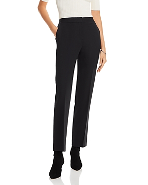Shop Theory Tailored Slim Straight Leg Pants In Black