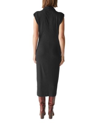 michael stars halter midi dress Michael Stars Giselle Rib Mock Neck Midi Dress In Plum