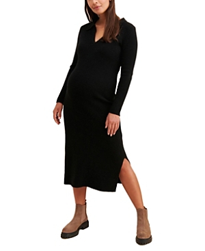 Shop Emilia George Jolie Sweater Dress In Black