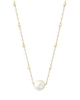 Bloomingdale's Fine Collection - South Sea Pearl Beaded Chain Pendant Necklace in 14K Yellow Gold, 18"