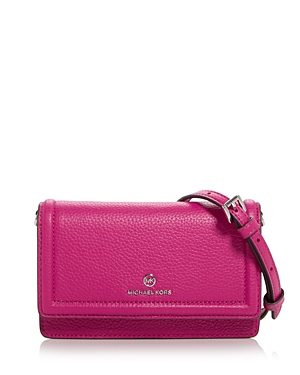 Michael Kors Michael Jet Set Charm Small Phone Crossbody In Deep Fuchsia