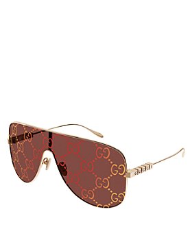 Gucci - Lettering Mask Sunglasses, 99mm