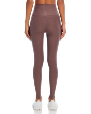 Spacedye Caught In The Midi High Waisted Legging in Truffle Heather