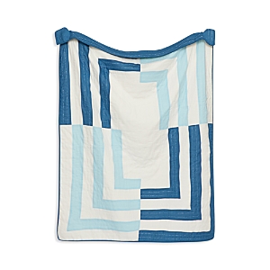 Shop Anchal Fracture Quilt Throw Blanket In Blue