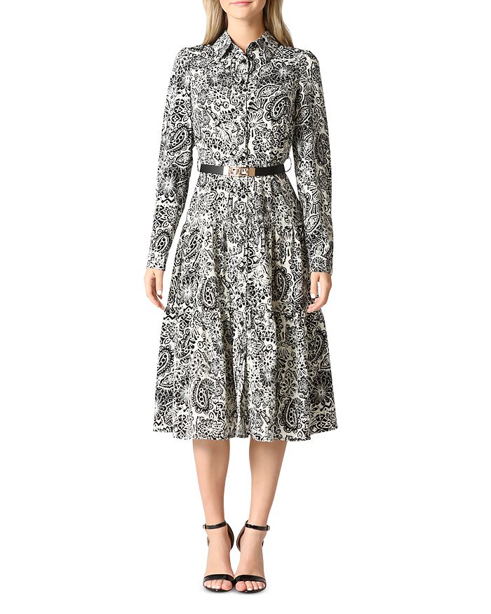 Gracia Paisley Print Flare Dress | Bloomingdale's