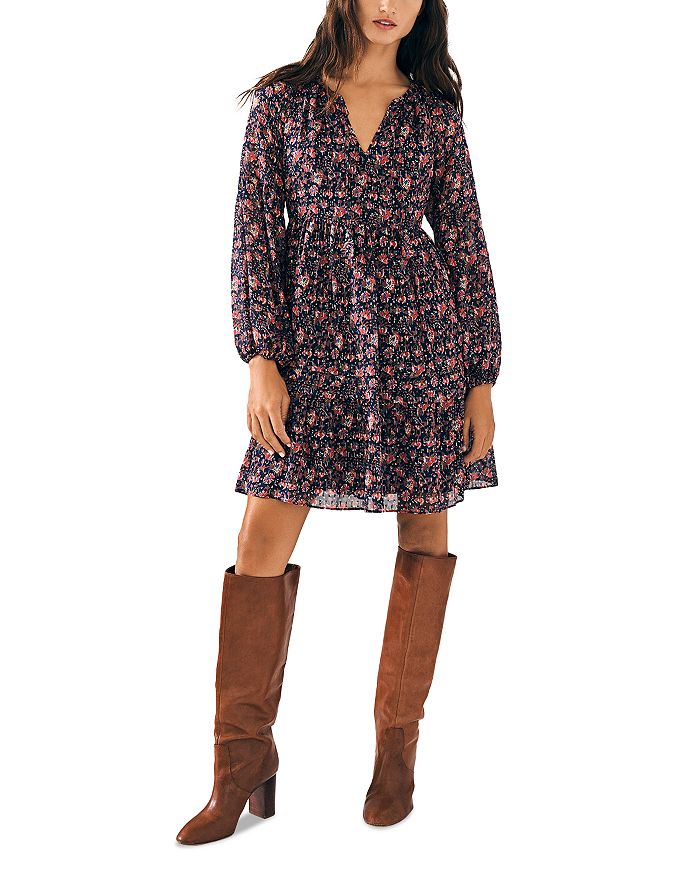 Faherty Silk & Cotton Blend Peasant Dress Bloomingdale's
