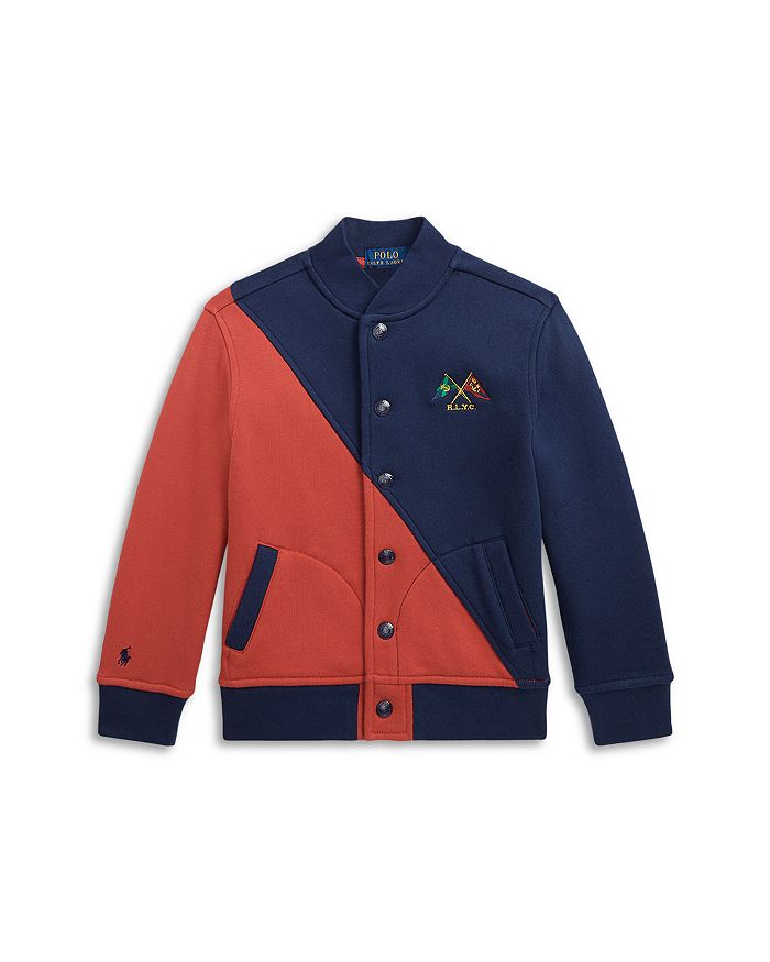 Ralph Lauren Boys Nautical Flag Fleece Bomber Jacket Little Kid
