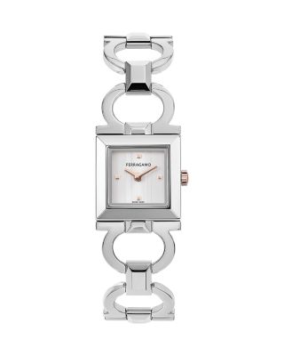 Ferragamo Double Gancini Square Watch, 20mm