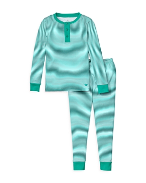 Petite Plume Unisex Tight Fit Pajamas - Little Kid, Big Kid In Green