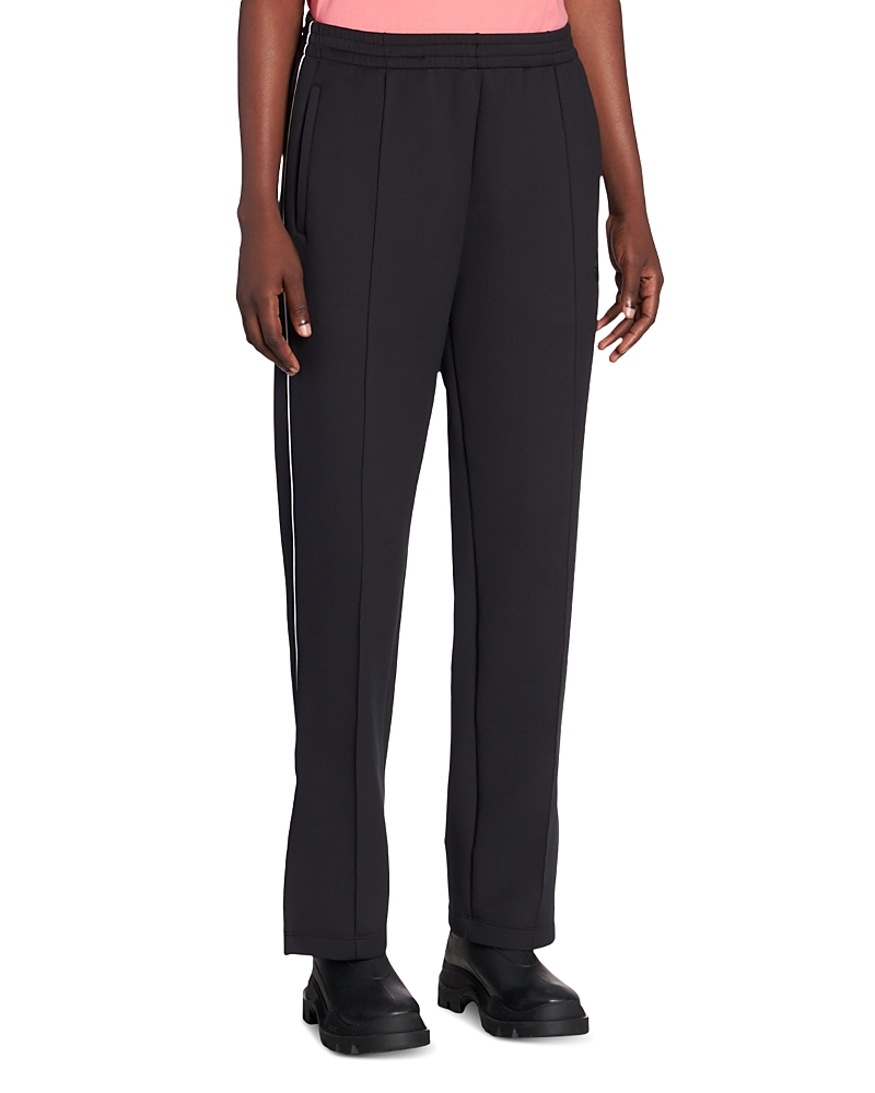 Moncler Mid-rise Side-stripe Sweatpants In Black