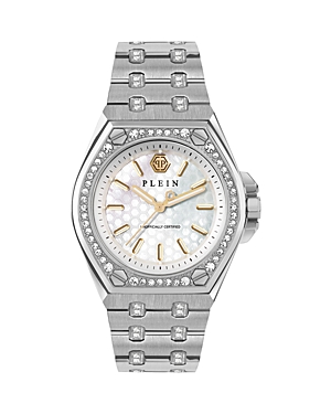 Philipp Plein Plein Extreme Crystal Watch In Silver
