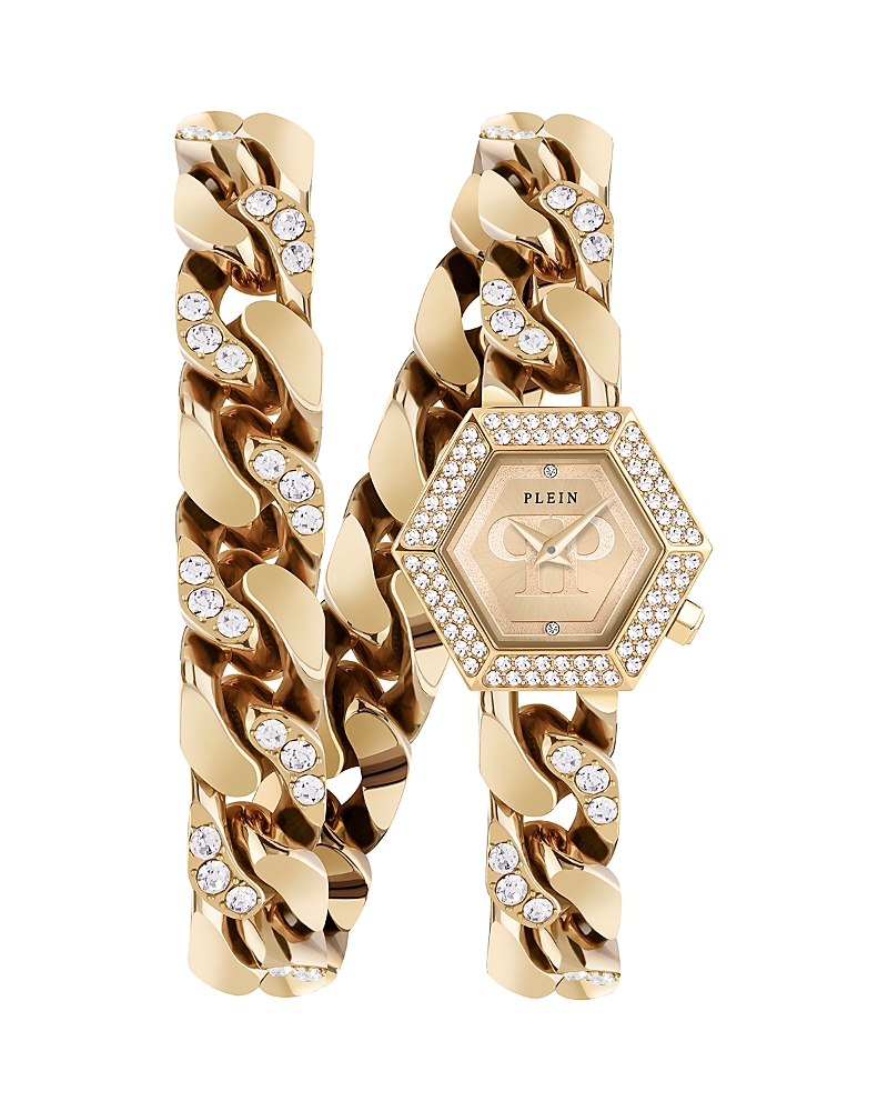 Philipp Plein Hexagon Groumette Wrap Watch, 28mm