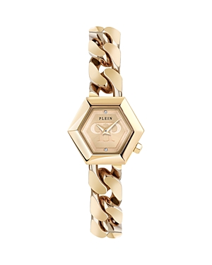Shop Philipp Plein Hexagon Groumette Watch, 28mm In Gold