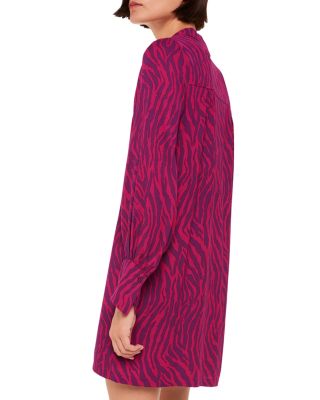 Zebra Stripe Collar Dress