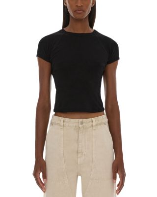 Helmut Lang Jersey Logo Tee In Black