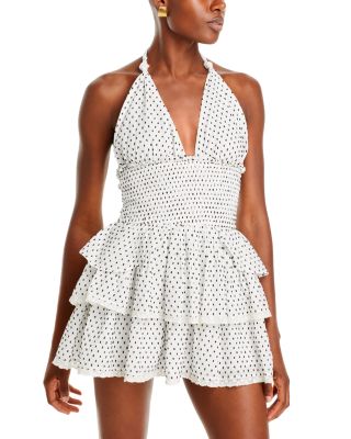 halter top fit and flare dress Linen Blend Halter Midi Dress | Fit and Flare