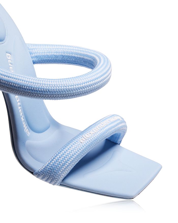 Shop Alexander Wang Women's Julie Tubular Webbing High Heel Sandals In Chambray Blue