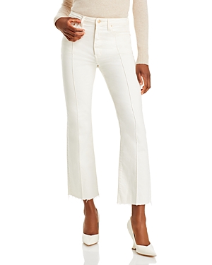 Shop Derek Lam 10 Crosby Cropped High Rise Jeans In Ivory