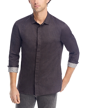 Shop John Varvatos Rodney Cotton Regular Fit Button Down Shirt In Black