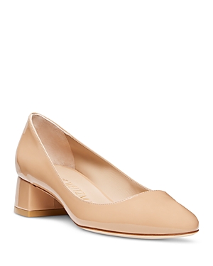 Shop Stuart Weitzman Women's Vivienne 35 Slip On Pumps In Adobe