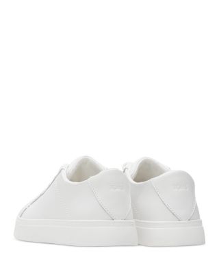 Women&#39;s Leather Low Top Lace Up Sneakers 