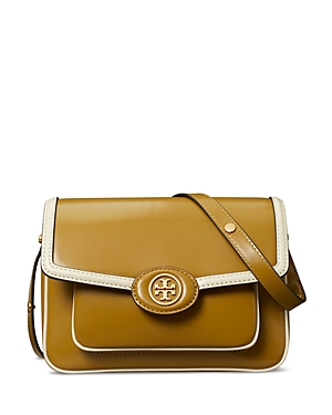 Tory Burch Robinson Color Block Leather Convertible Shoulder Bag