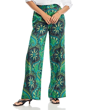 Shop Kobi Halperin Jade Paisley Print Pants In Ivy Multi