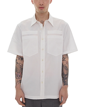 Shop Helmut Lang Utility Relaxed Fit Button Down Shirt In Optic White