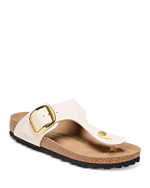 Birkenstock Gizeh Big Buckle Canvas Sandal In Beige