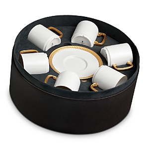 L'Objet Soie Tresse Gold Espresso Cup and Saucer Gift Box