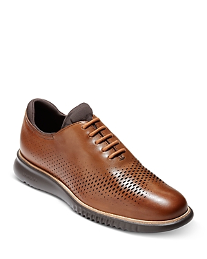 Shop Cole Haan Men's 2.zergrand Laser Wingtip Oxford Shoes In Britsh Tan