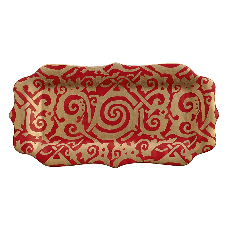 L'objet Fortuny Rectangular Platter In Red