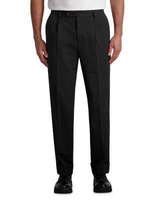 KARL LAGERFELD Women's Wide Leg Suiting Pant - Organic Cotton Dress Pants