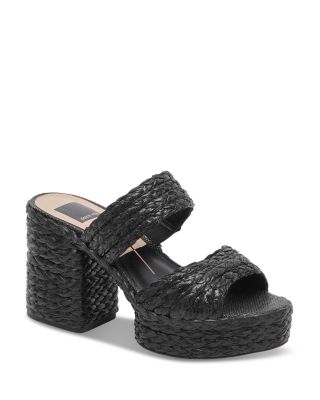 Dolce Vita - Women's Latoya Woven Raffia Platform Sandals