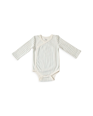 Shop Pehr Unisex Stripes Away Kimono Long Sleeve Bodysuit - Baby In Sea