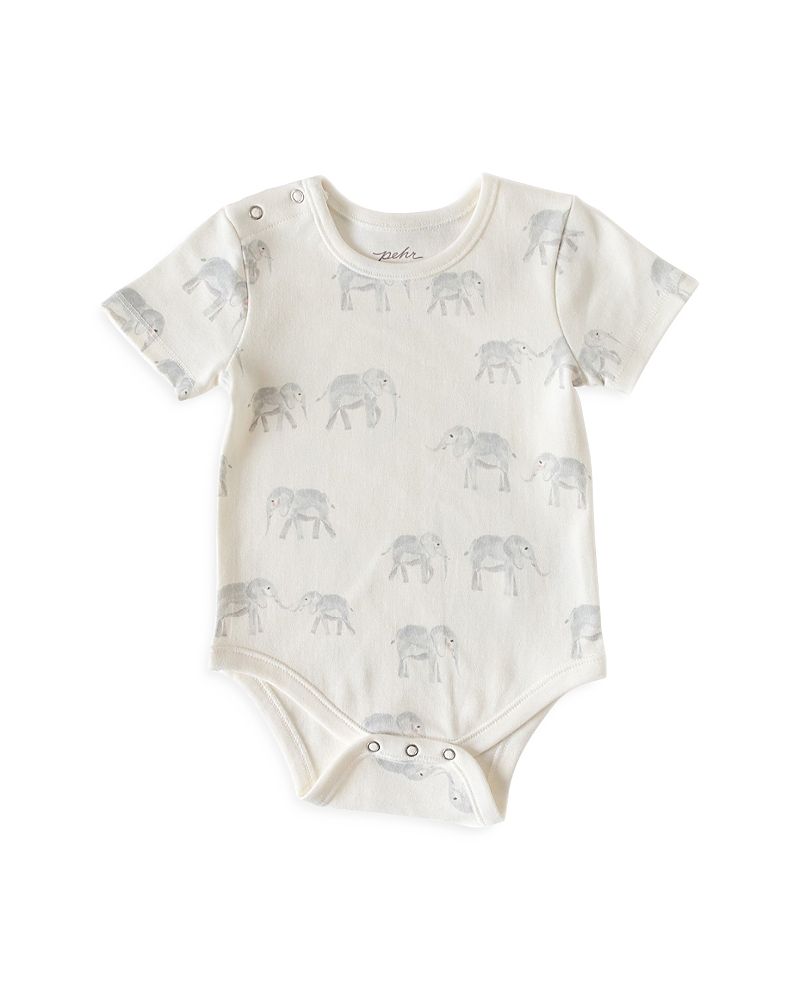 Shop Pehr Unisex Short Sleeve Shoulder Snap One Piece - Baby In Elephant