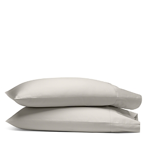 Shop Boll & Branch Signature Organic Cotton Hemmed Pillowcase Set, Standard In Pewter