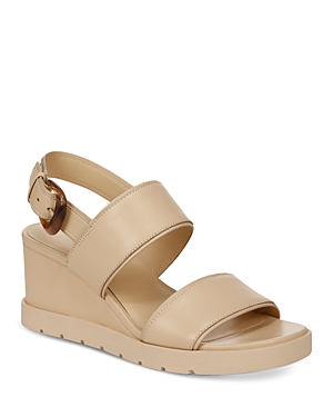 Vince Women's Roma Leather Wedge Sandals