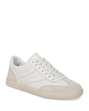 Shop Vince Women's Oasis Low Top Lace Up Sneakers In Chalk White Leather